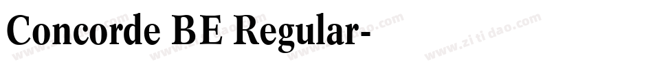 Concorde BE Regular字体转换